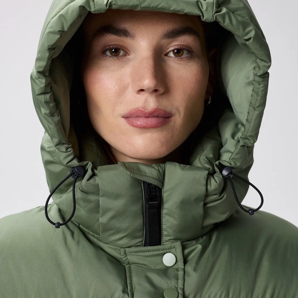 Quince Responsible Down Ling Puffer Coat in Sea Spray Green Size Small 1052 - Picture 10 of 12